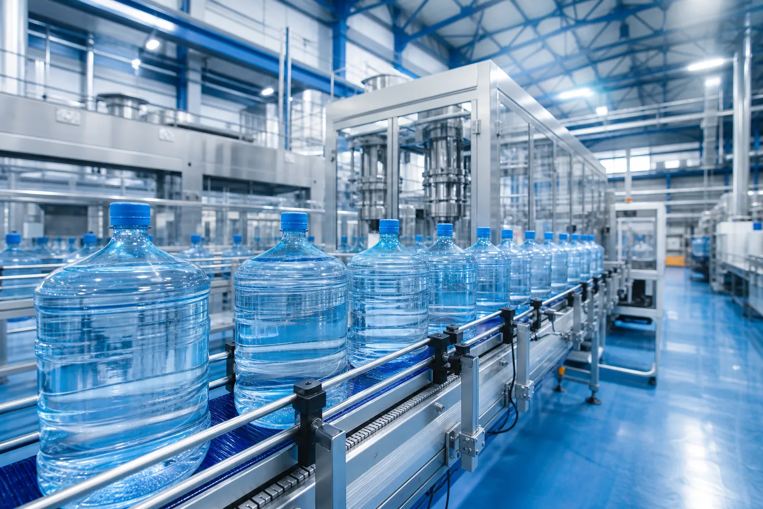 Mineral water bottling plant production line — Water Management System ERP
