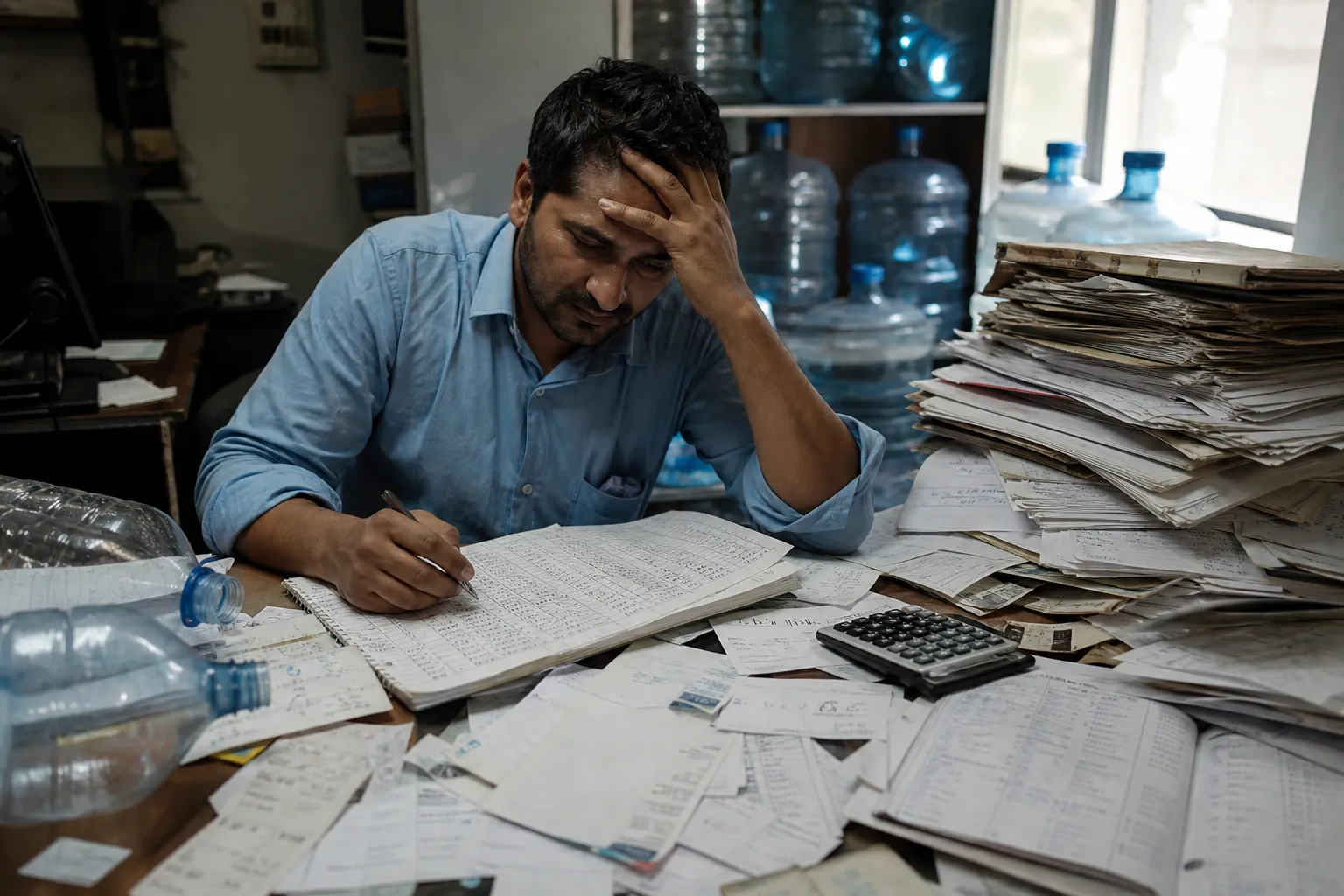 Manual spreadsheets and paper records chaos in water business